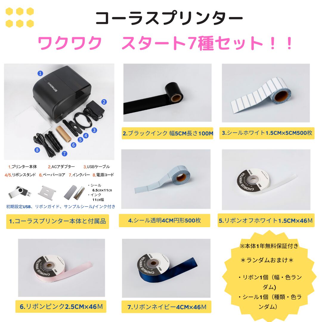 日本初販売！コーラスプリンターワクワクスタート7種セット