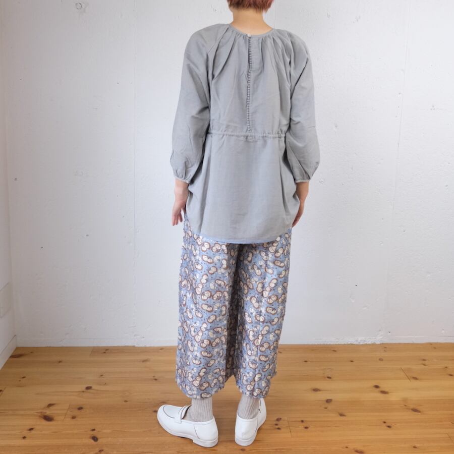 BUNON(ブノン) Khadi Cotton Back Button Blouse バックボタンブラウス