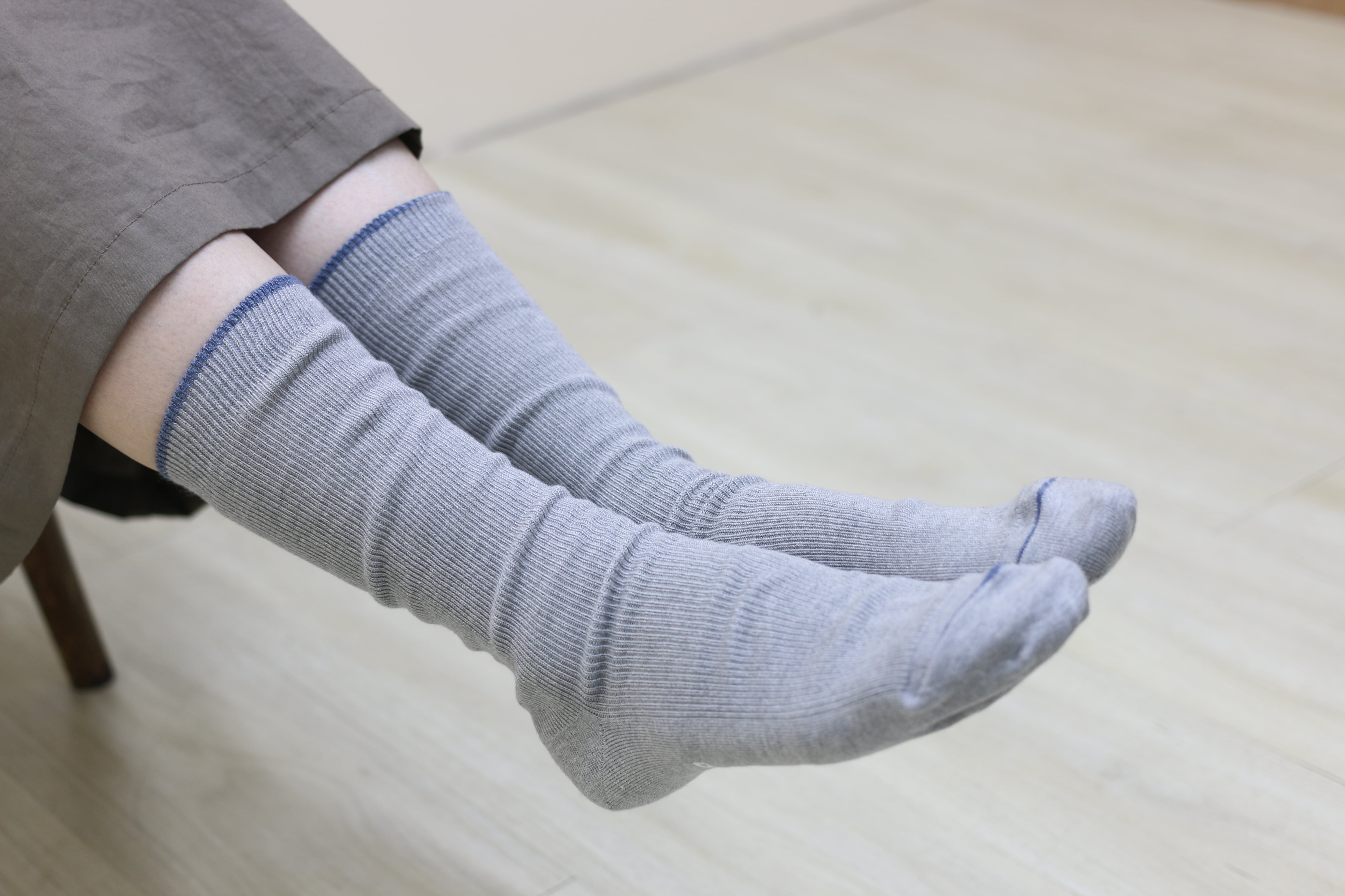ニッチ・クリエイト】細リブソックス（バンブー・グレー） | 照明