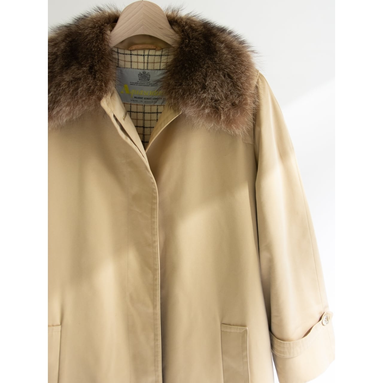 Aquascutum】Made in England 80's Cotton-Polyester Single Coat ...