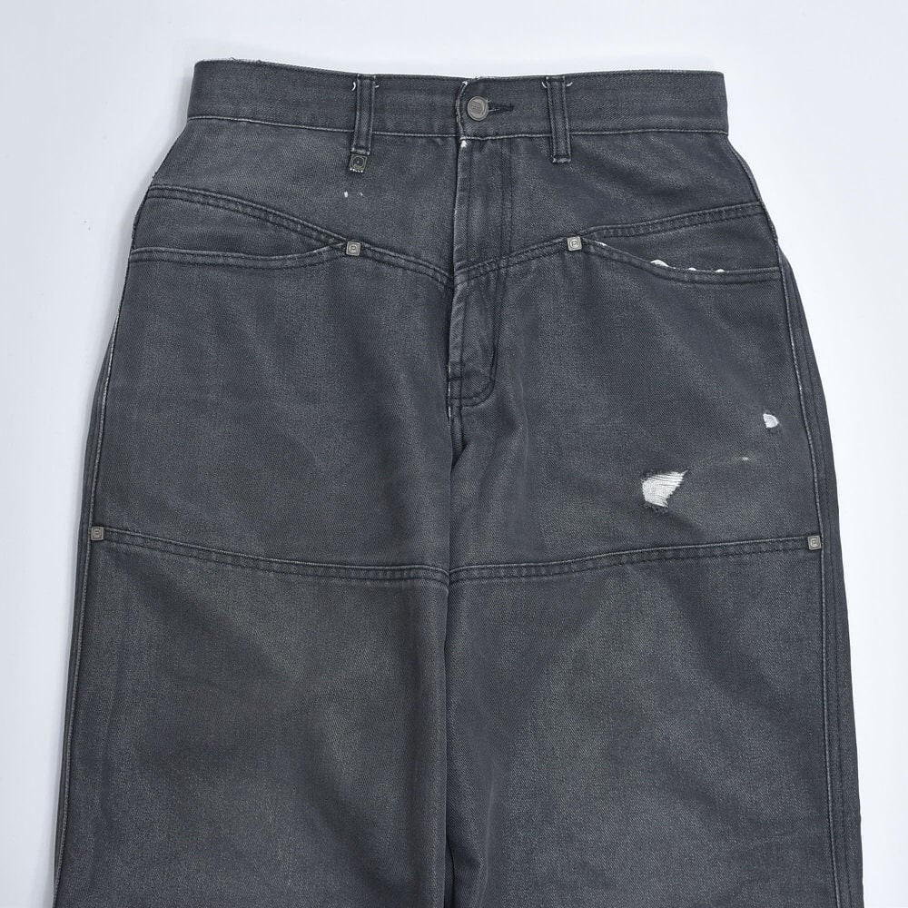 90s~ PELLE PELLE ペレペレ ダメージ デザイン ブラックデニム 90s~ PELLE PELLE ペレペレ ダメージ デザイン ブラックデニム