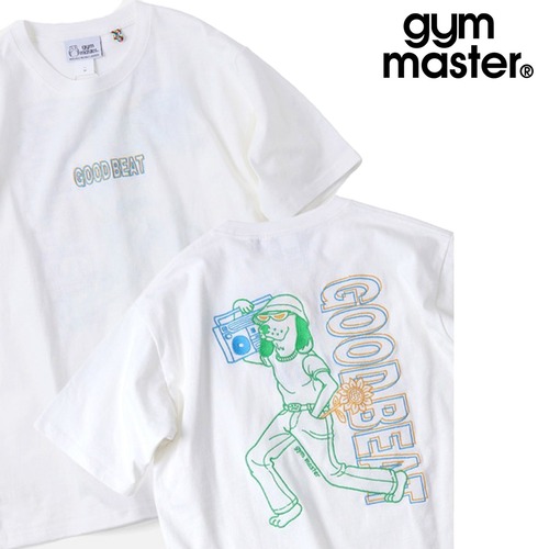 gym master ジムマスター 7.4oz GOOD BEAT 刺繍TEE ワンポイント 半袖Tシャツ ユニセックス G721705 ホワイト