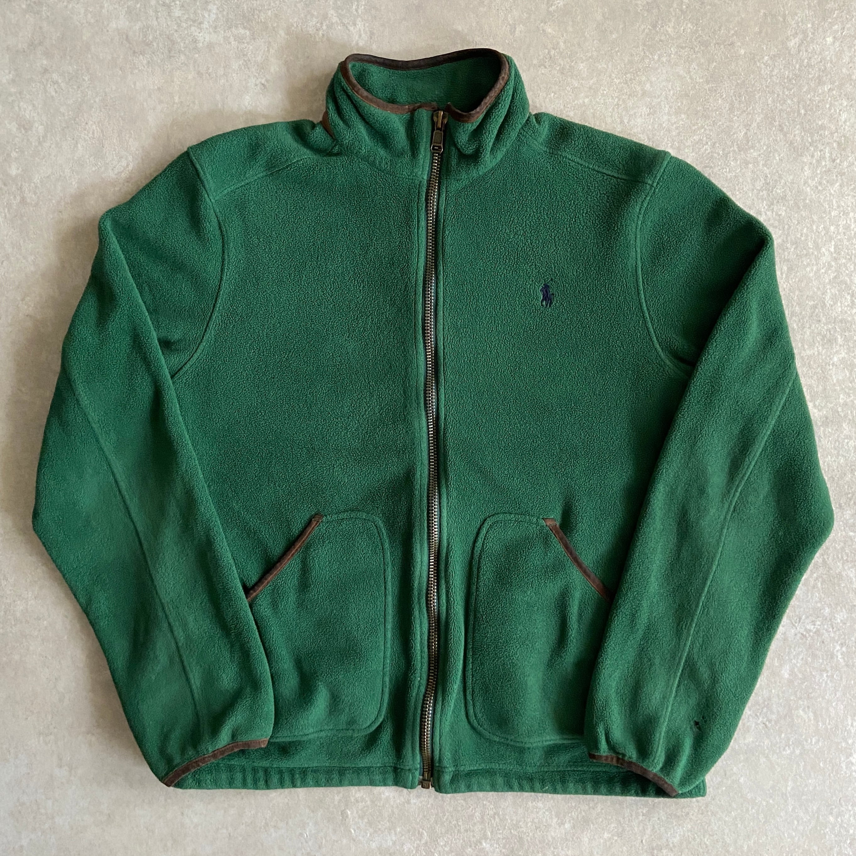 1990s Polo Golf Ralph Lauren Fleece Zip Jacket M H765