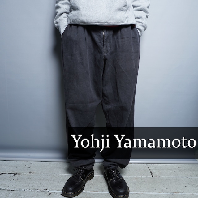 【Yohji Yamamoto POUR HOMME】コットンヘンプ ワイドデニムパンツ