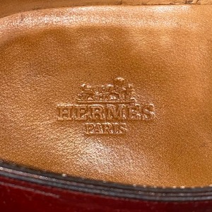 HERMES straight-tip leather shoes