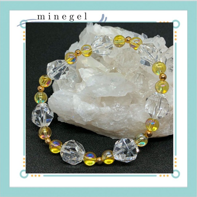 キラキラお星様⭐️ ブレスレット✨ ｜minegel-オーダーメイドできるおしゃれパワーストーンブレスレット