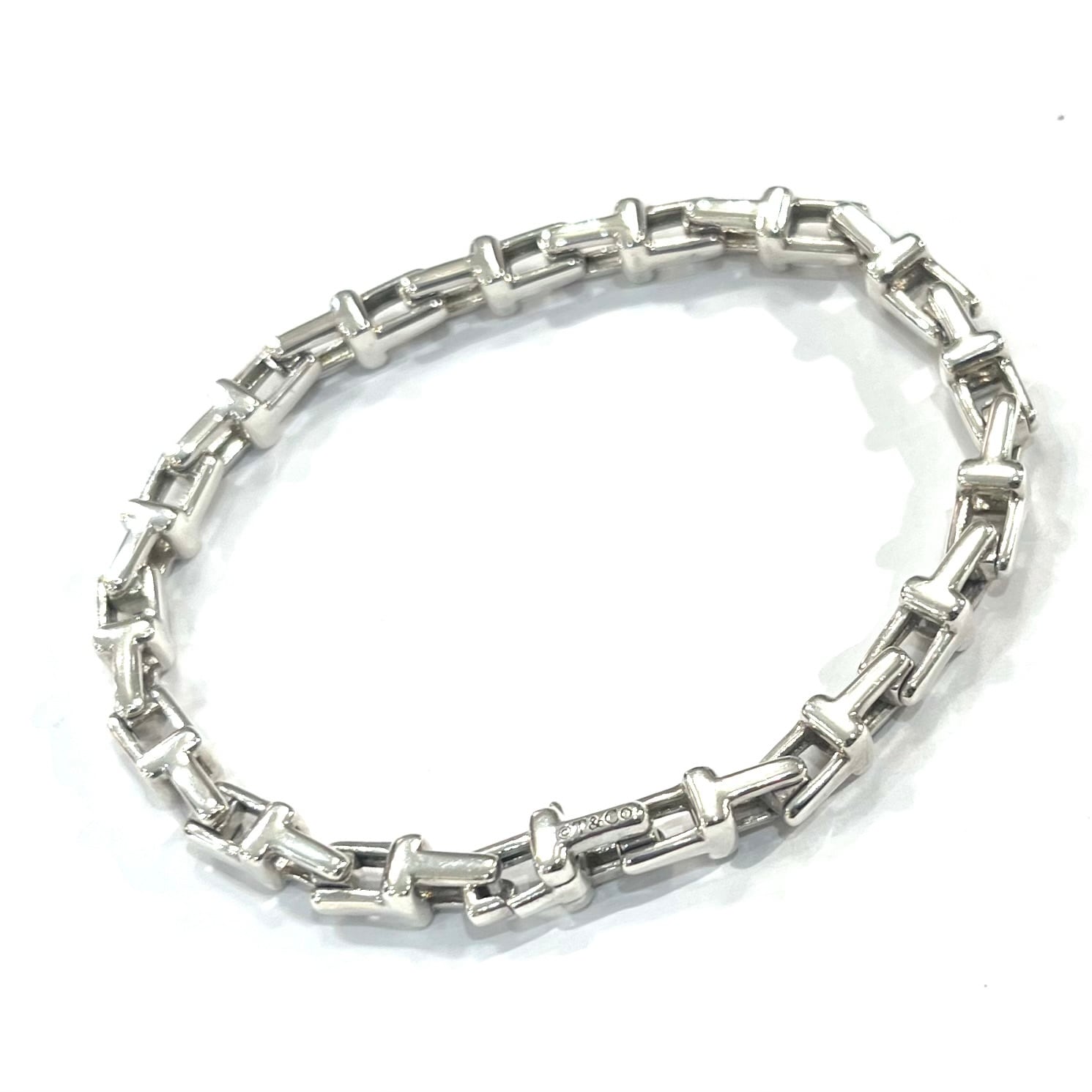 激レア【TIFFANY&CO. 】2791 Tリンクモチーフ シルバーブレスレット