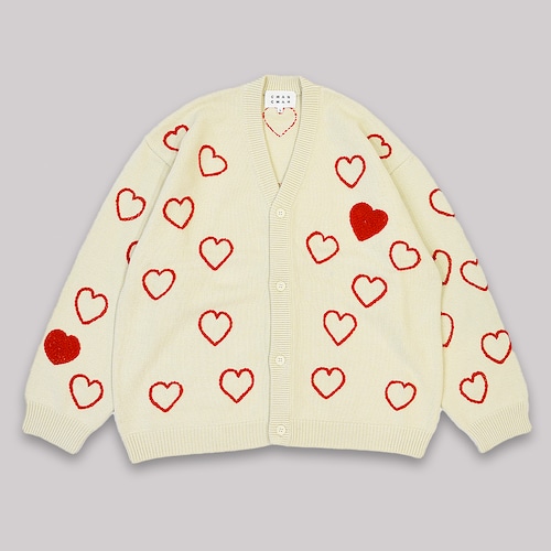 CC HAPPY HEARTFULL CARDIGAN　-OFF WHITE-