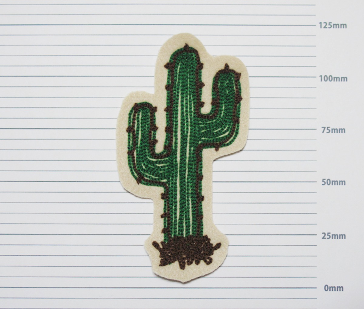PLANT PATCH(荒野のサボテン1) チェーン刺繍 | ウラニワデザインストア
