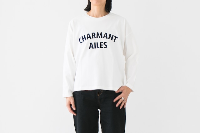 SOFT COTTON JERSEY - SIDE SLIT TEE : ソフトコットン天竺 - CHARMANTプリントロンTEE