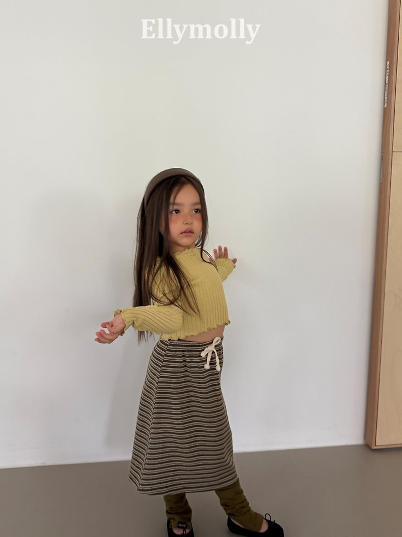 韓国子供服 / 26Autumn / ELLY MOLLY / シャドウロングスカート / 秋服 *5~15*