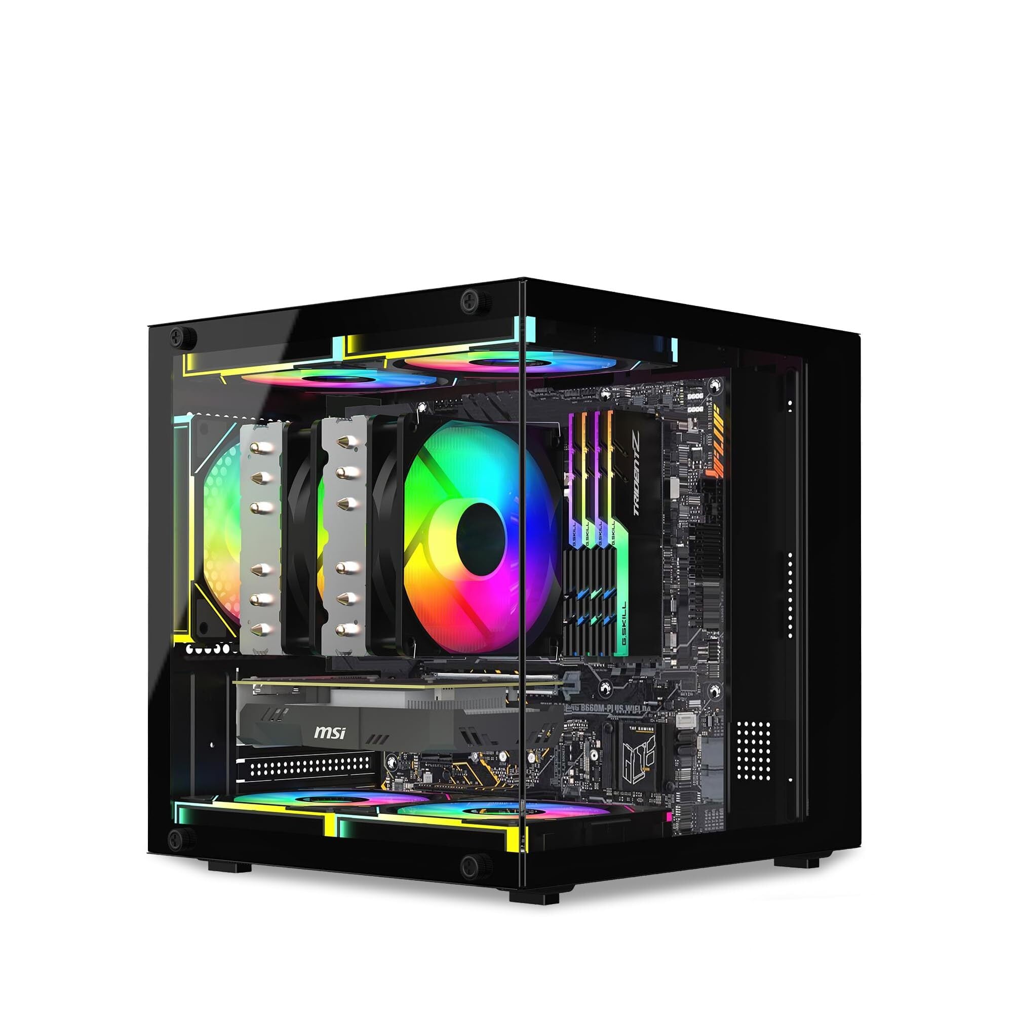 新着商品】超小型 MicroATX MiniITX PCケース 強化ガラス側板