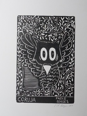 PABLO BORGE パブロ・ボルジェス 木版画 M　【CORUJA】