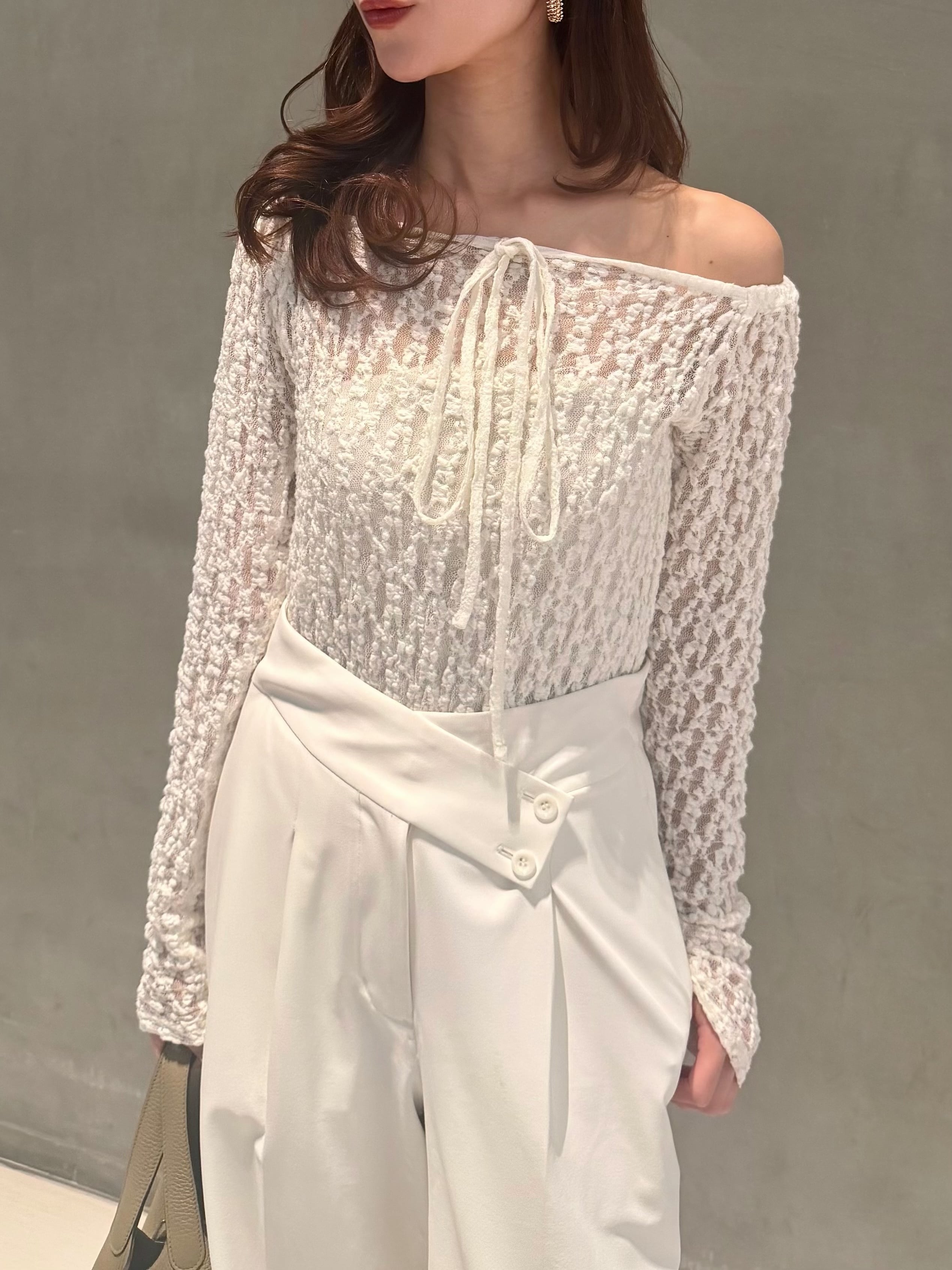 【予約】lace pullover / white (6月上旬発送予定)