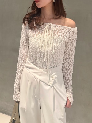 【予約】lace pullover / white (6月上旬発送予定)