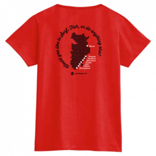 【受注生産】Lady's Izu SURF Tee (Red)