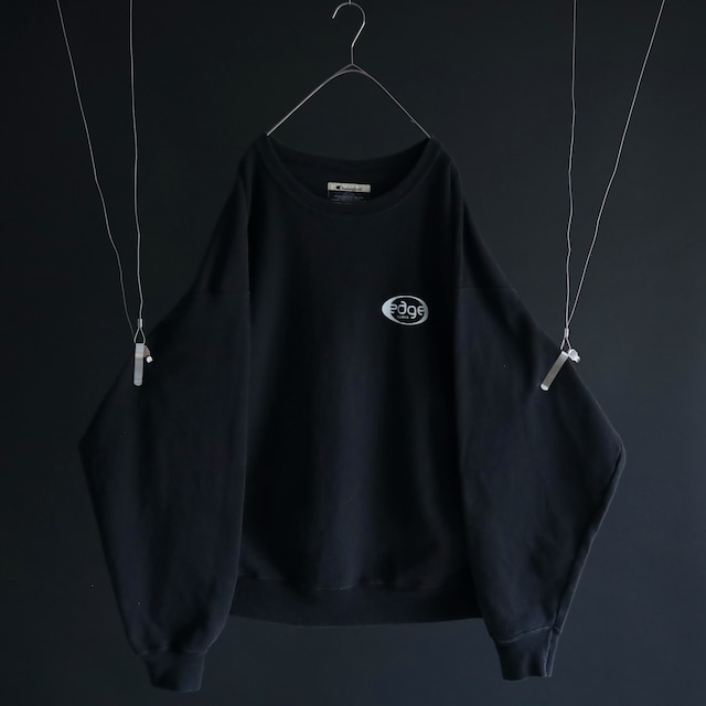 " Champion " over silhouette front & back print design reverse weave sweat pullover