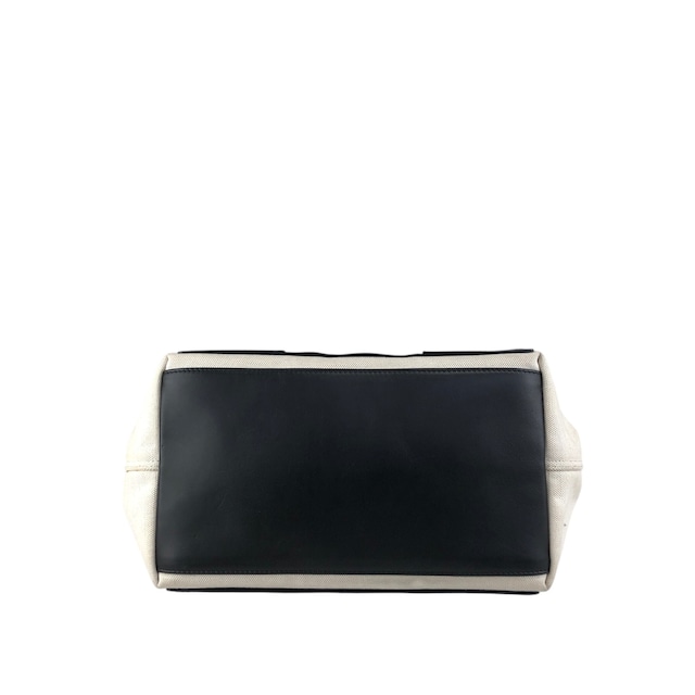 BALENCIAGA バレンシアガ カバスS ハンドバッグ ホワイト×ブラック ロゴ キャンバス トートバッグ vintage ヴィンテージ オールド bpp756