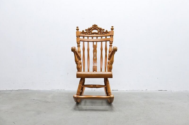 ヴィンテージ チーク無垢材 キッズ 子供 ロッキングチェア 椅子