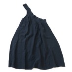 One shoulder linen skirts    womens Msize  /  Black