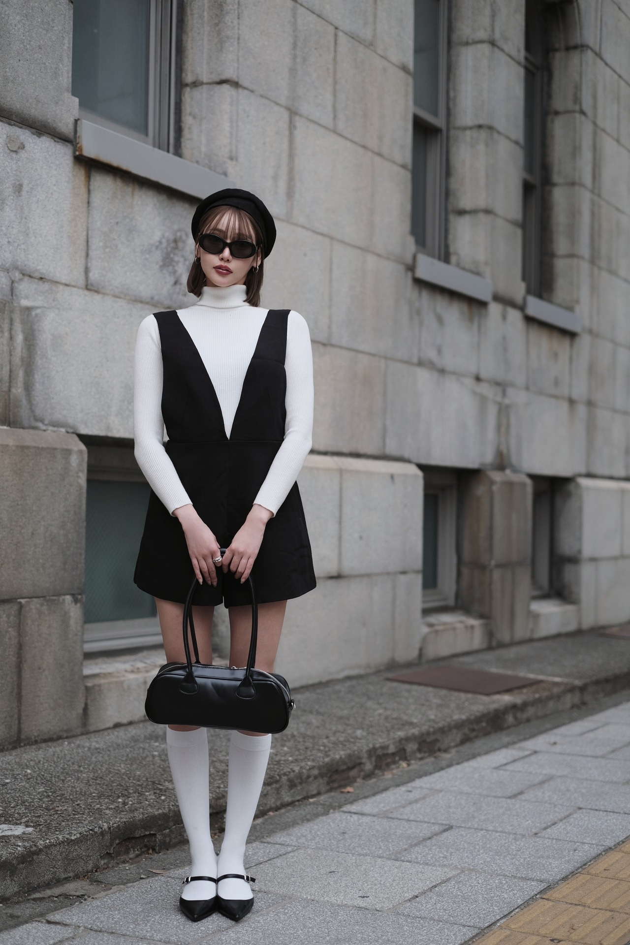 【全身長対応】Vneck クラシックオールインワン