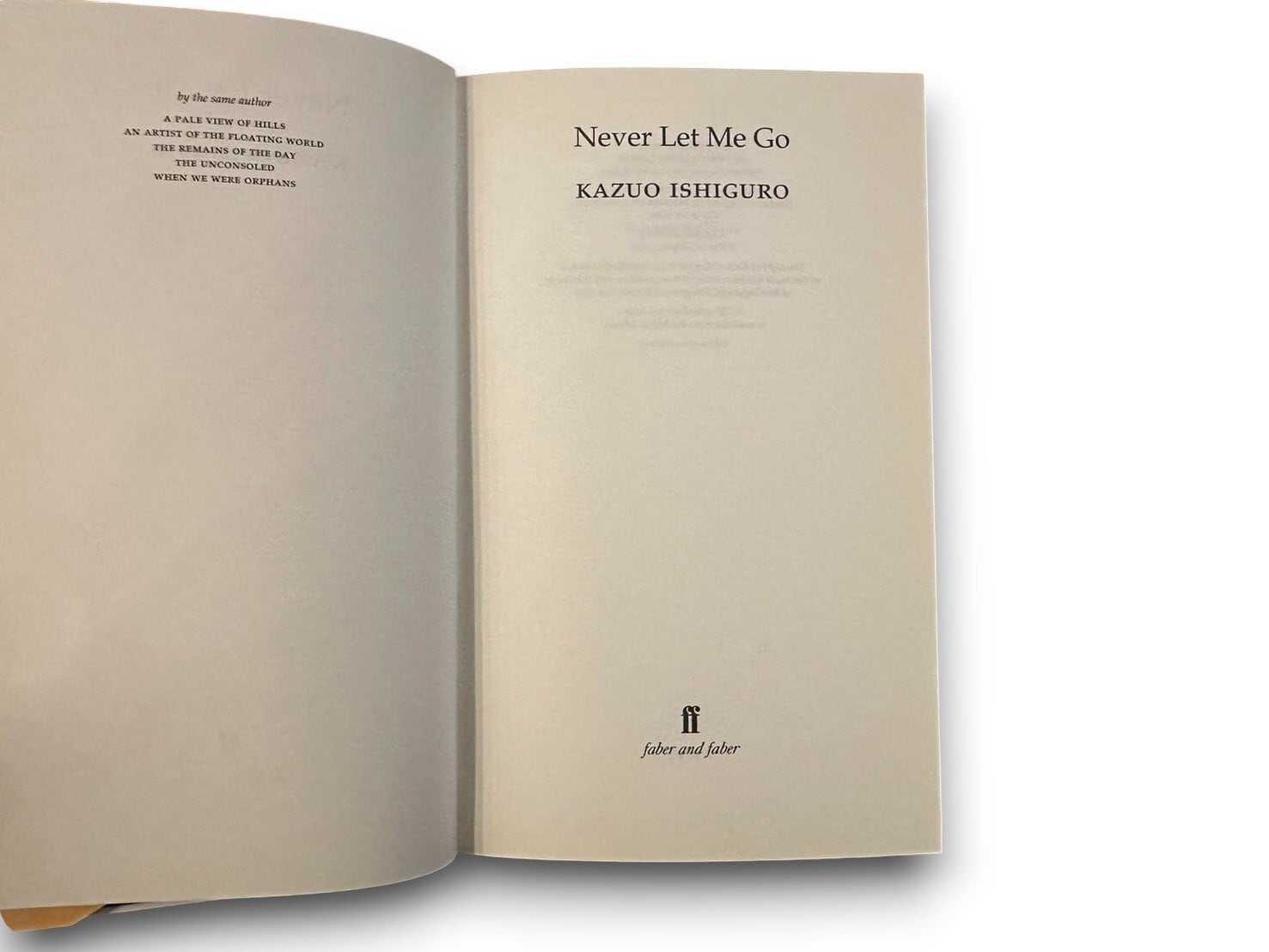 SJ314】【FIRST EDITION】Never Let Me Go(2005) /Kazuo Ishiguro