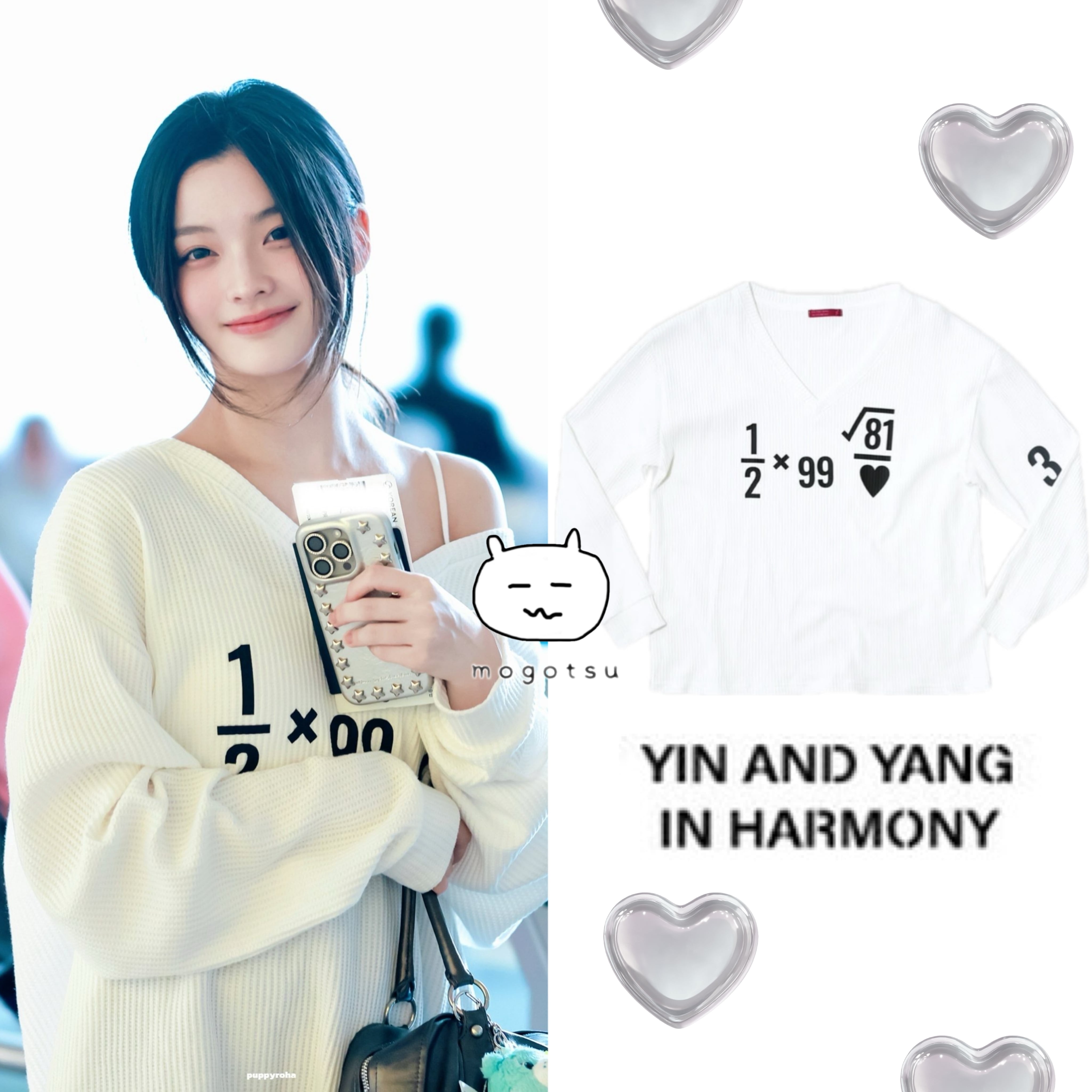 ☆ILLIT イロハ 着用！！【YIN AND YANG IN HARMONY】Root V-neck