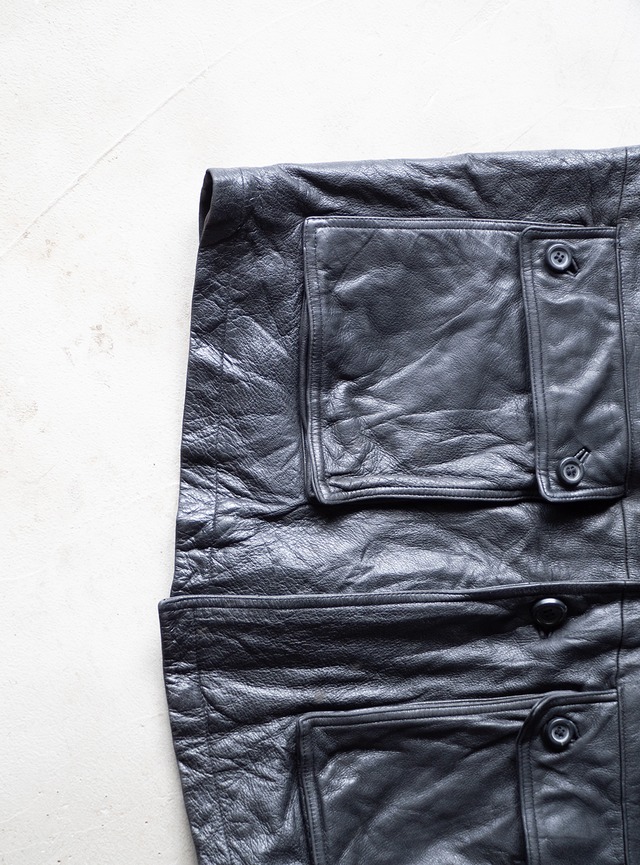 "DANIER" 1990s Leather car coat