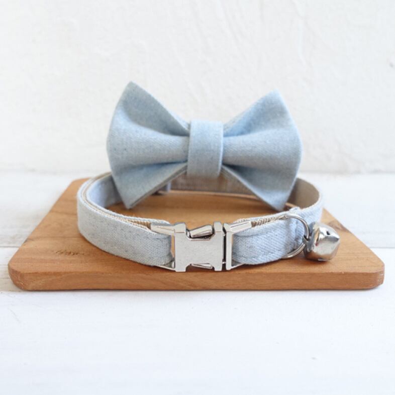 おなまえ猫首輪【サックスブルー】