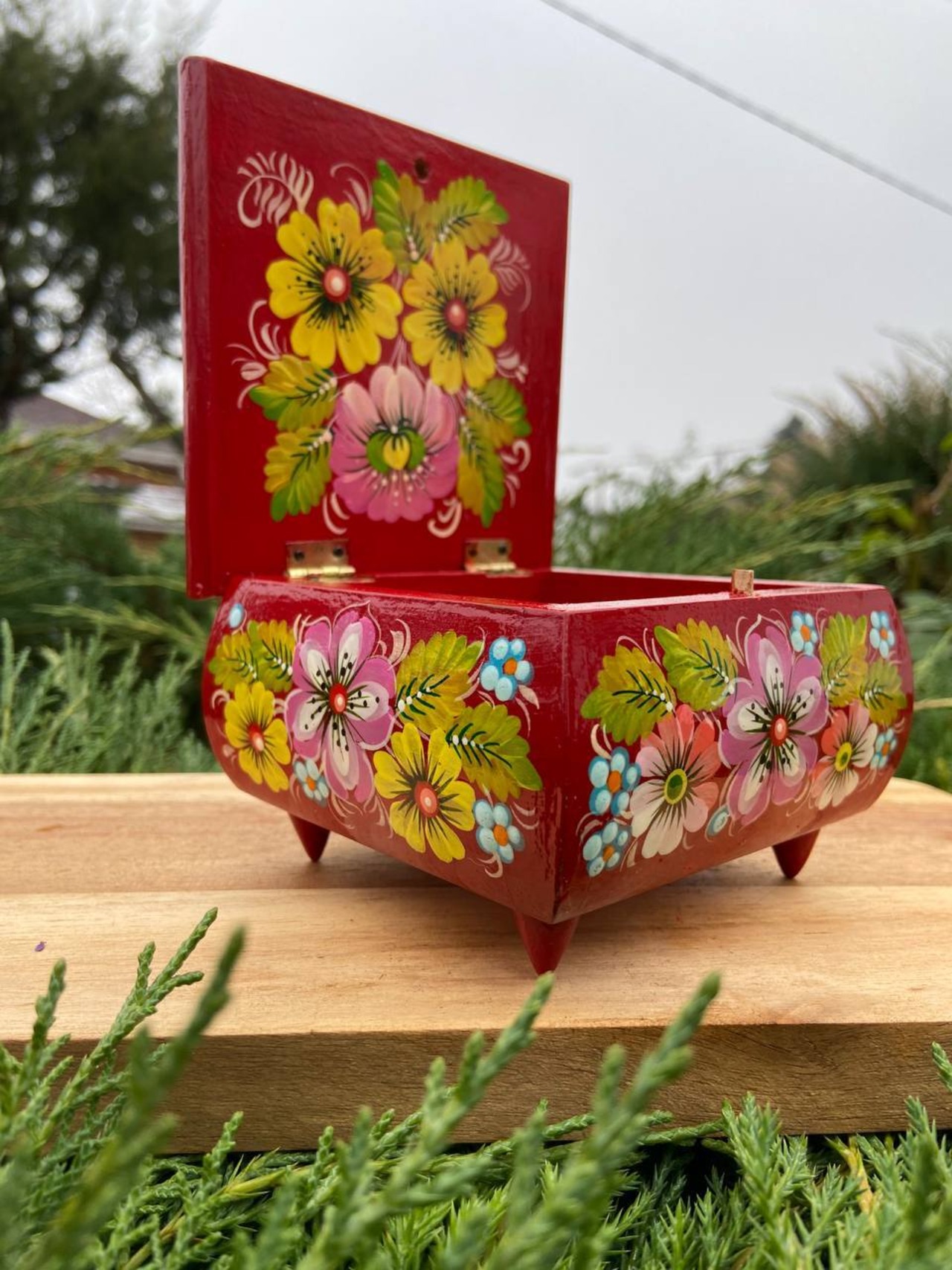 ペトリキフカ・ジュエリーボックス 12сm（ホメンコ） - 4