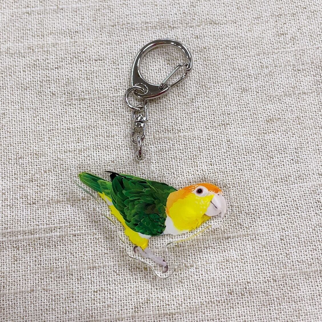 アクリルキーホルダー とりアート シロハラインコ | creative shop 鳥