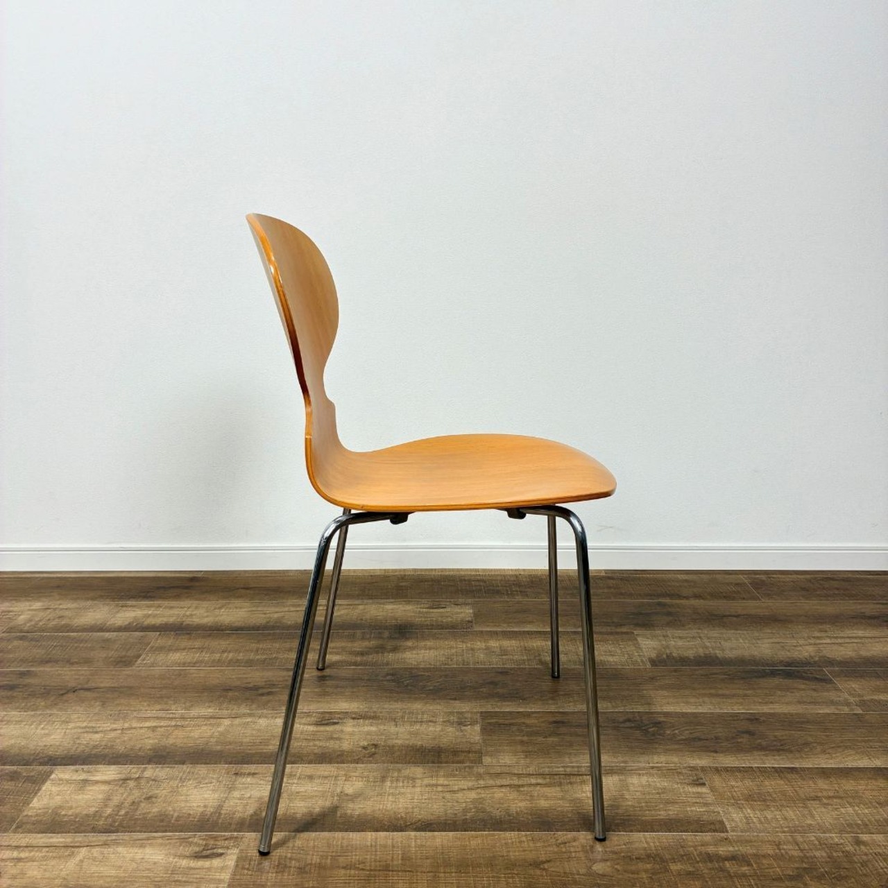 FRITZ HANSEN ANT フリッツハンセン アントチェア アリンコチェア ビーチ材 クローム脚 正規品 ダイニングチェア【中古】【200サイズ】