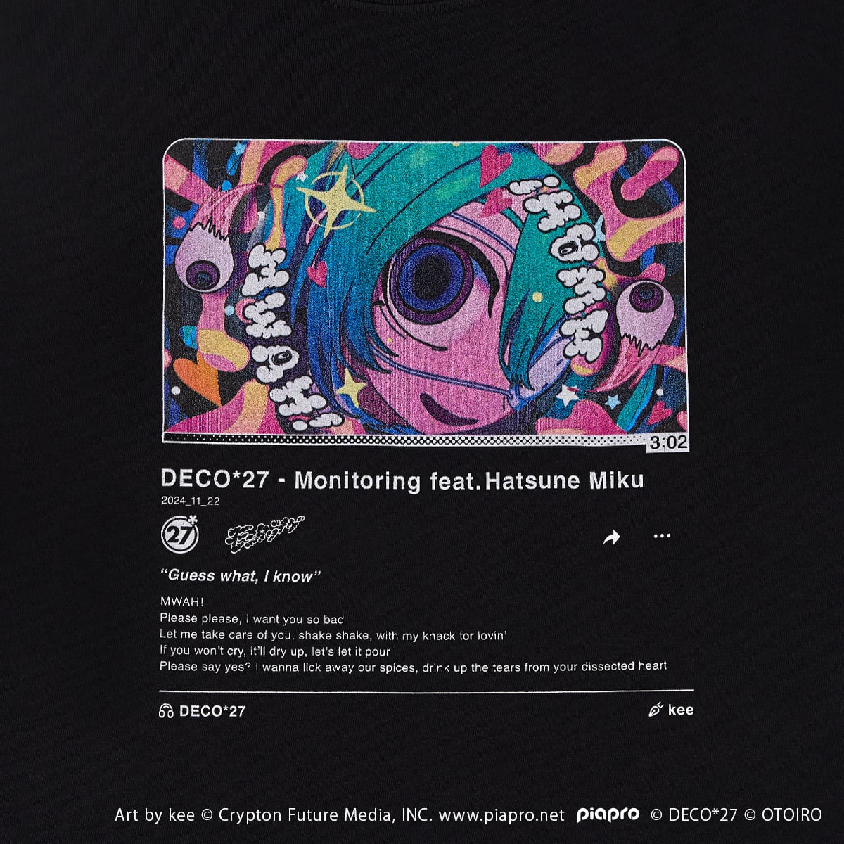 モニタリング】サムネイルTシャツ / ブラック | OTOIRO ONLINE STORE