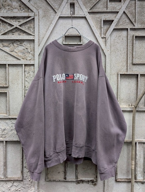 "POLO SPORT BY RALPH LAUREN" fade sweat / made in USA