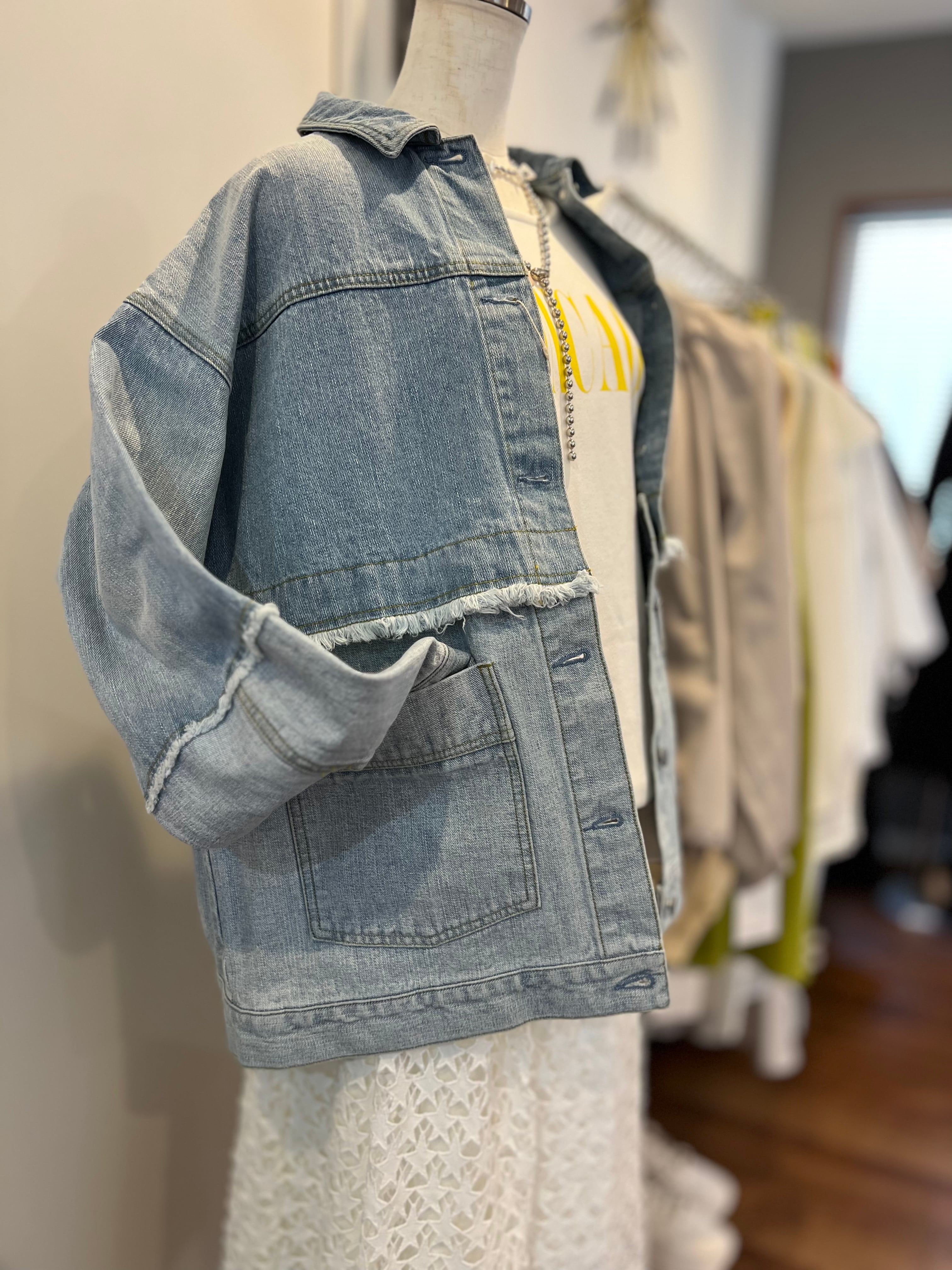 【MYLANKA】2way denim jacket