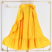 ダンス衣装 社交ダンス レディース レッスンウェア イエロー系 スカート 練習着 Fashionα ファッション アルファ 黄色 無地 山吹色 フリル フリルスカート 巻きスカート 巻き風 パーティー衣装 ラテンダンス フラメンコ 競技 ダンスレッスン 発表会 目立つ ブライトカラー カラースカート ボリューム ウエストひも レディース用 コーデ ステージ衣装 衣装 ステージ映え 黄色系 スカート単品 LL サイズ感 大人可愛い 動きやすい系 イエロー系ワンピース風 フレア フレアスカート スカート丈短め