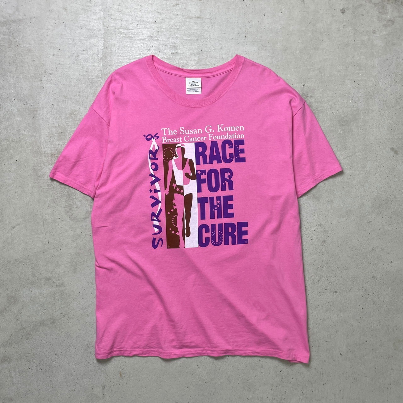 00年代 RACE FOR THE CURE マラソン 2006 プリントTシャツ メンズXL 