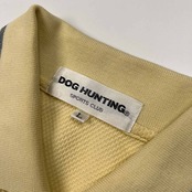 DOGHUNTING ドッグハンティング キャラ刺繍 半袖 ポロシャツ サイズ L /メンズ/ライトイエロー系