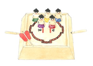 ハレジルシ【冬】太田垣晴子 原画「太鼓相撲」