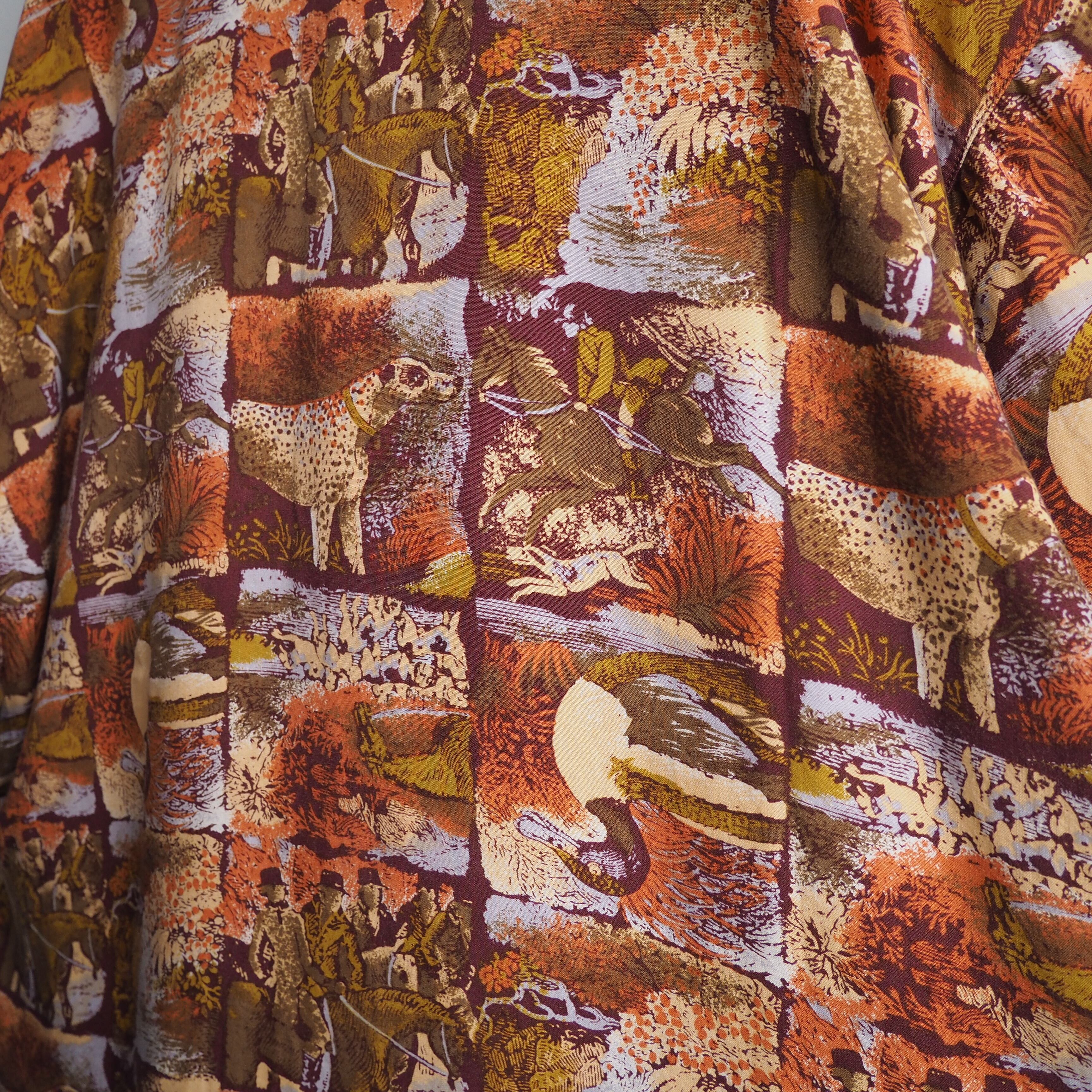 1980 - 90s Modern rétro Art full pattern Design vintage pull over rayon shirt