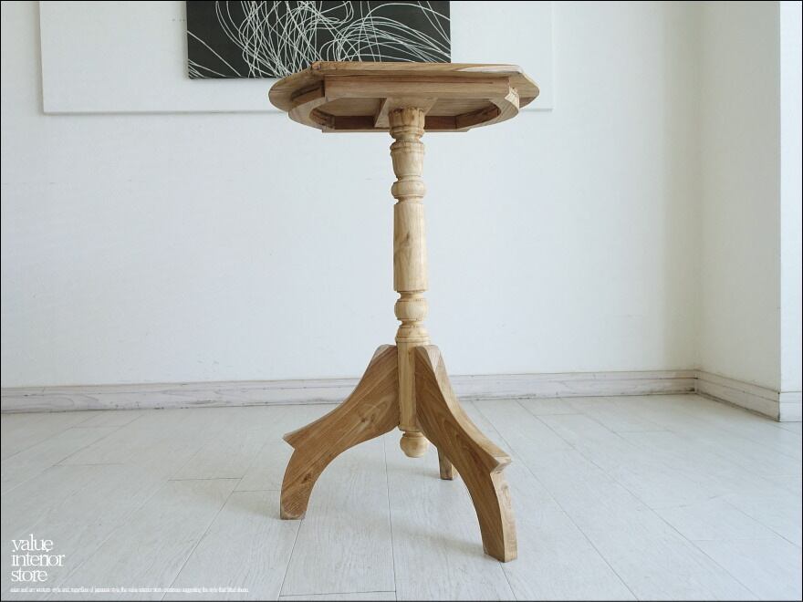 「 H様 サイズオーダーテーブル 」チーク総無垢材 サイドテーブルANQN カフェテーブル コーヒーテーブル 花台 飾り棚 プランツスタンド ナチュラル 銘木家具