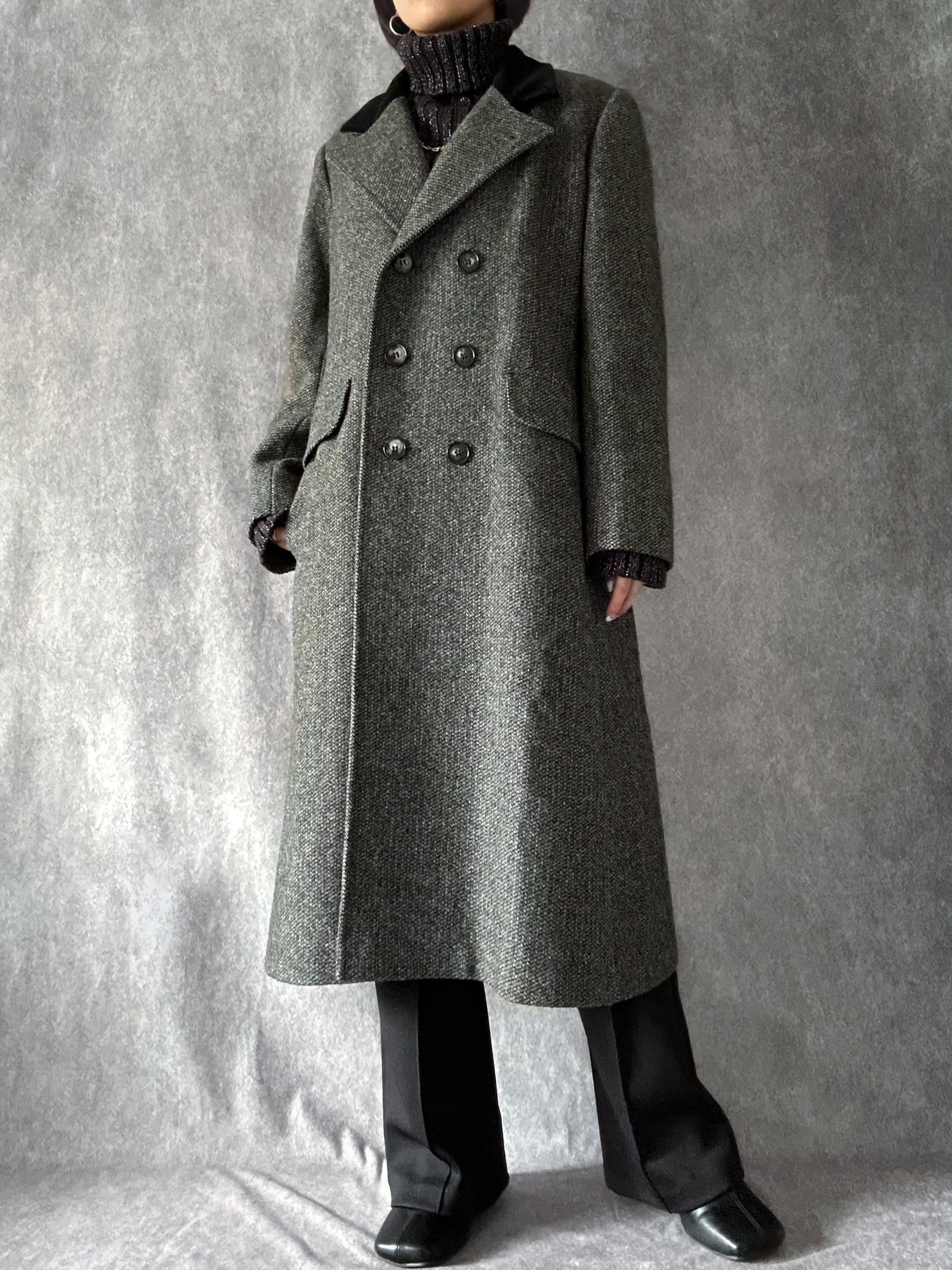 90s 2way purewool stand collar chester coat 90年代 ウールコート