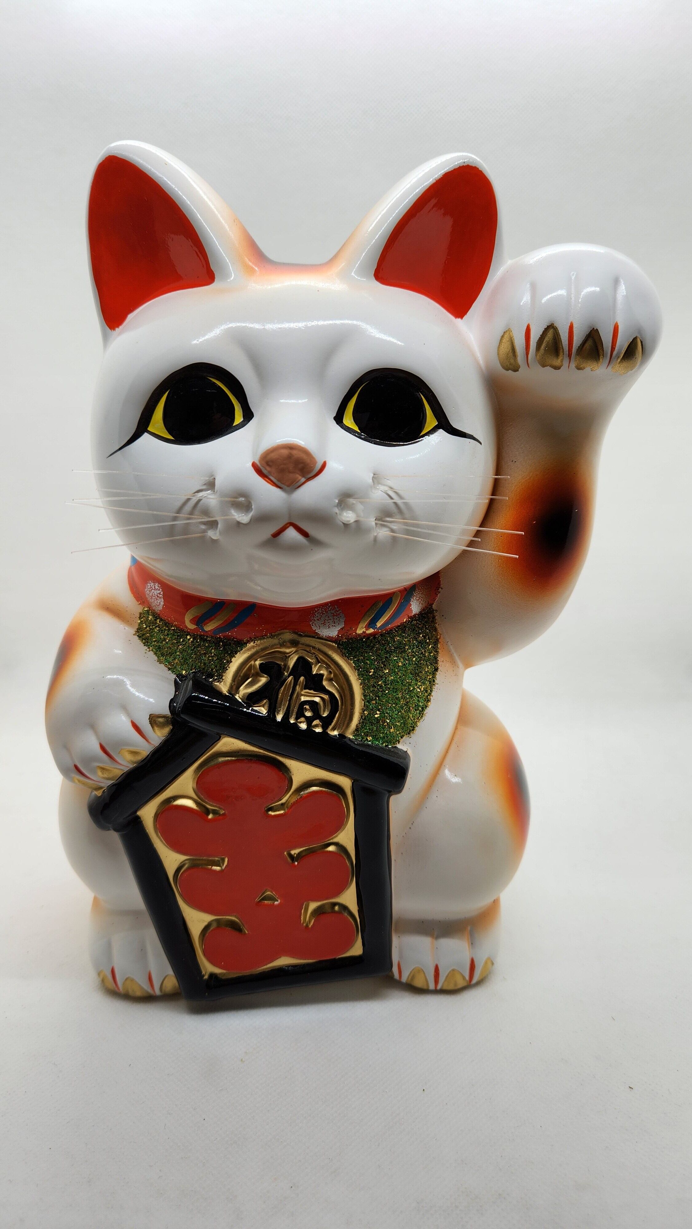 常滑焼招き猫 白小判猫 右手 左手 5号 | 江崎商店