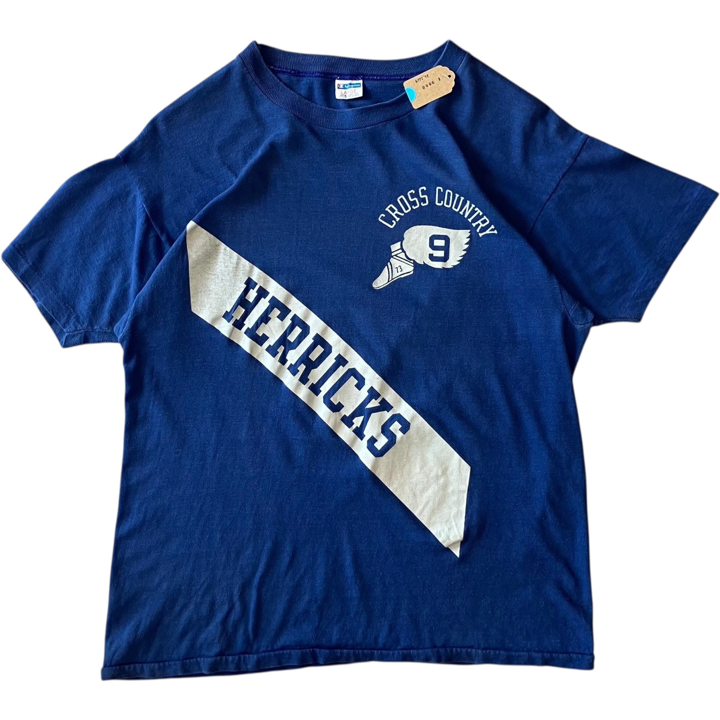 《L》champion チャンピオン 70s バータグ ラバープリントTシャツ ウイングフット No.2668