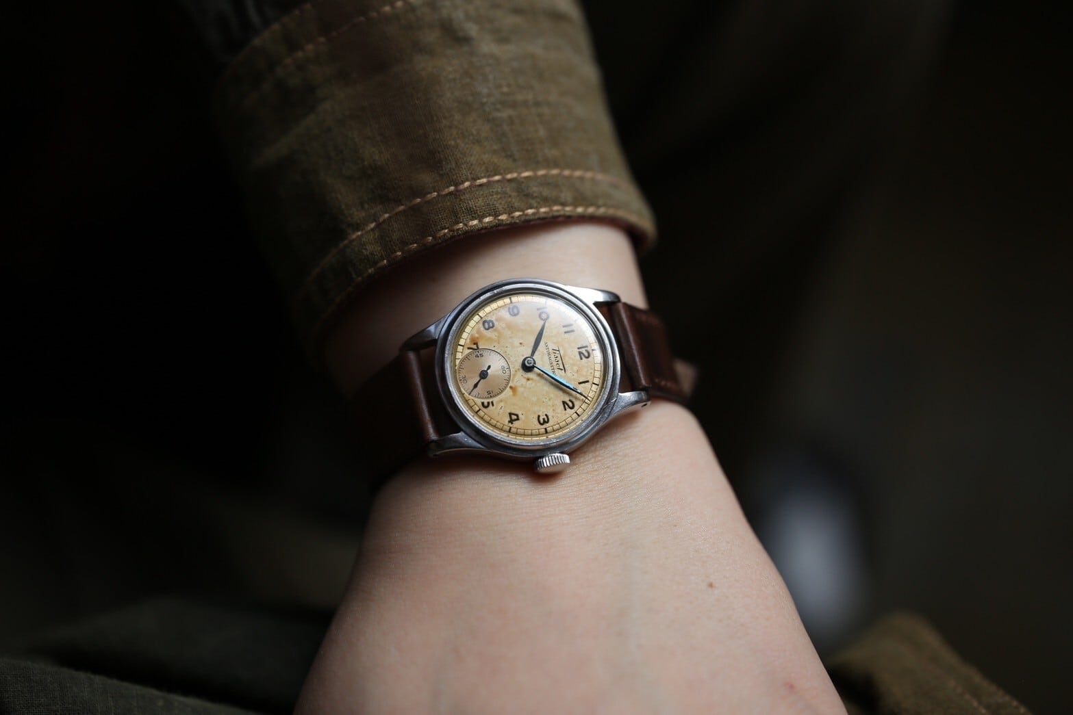 【TISSOT】1941年代製 ティソ 『アンチマグネティーク』 ブルースチール×スモールセコンド 手巻き ブラウンダイヤル OH済み /  Vintagewatch / ANTIMAGNETIQUE / aging /Cal.27 | アンティーク・ビンテージ時計修理・販売 ...