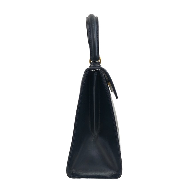 CELINE セリーヌ ハンドバッグ ネイビー ガンチーニ レザー vintage ヴィンテージ オールド nacb6t