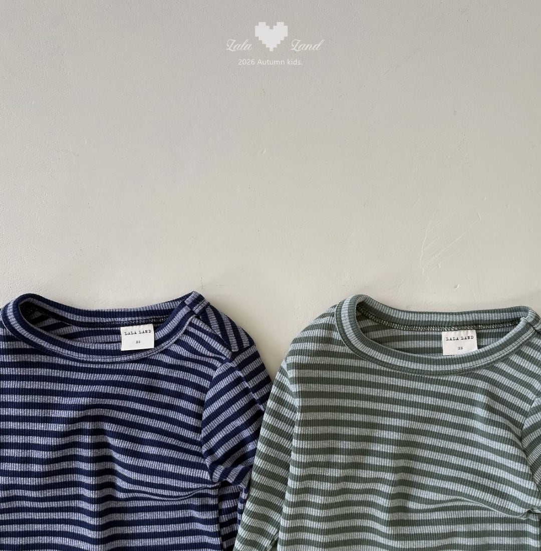 送料無料【予約】/ ミューズストライプTシャツ /lalaland