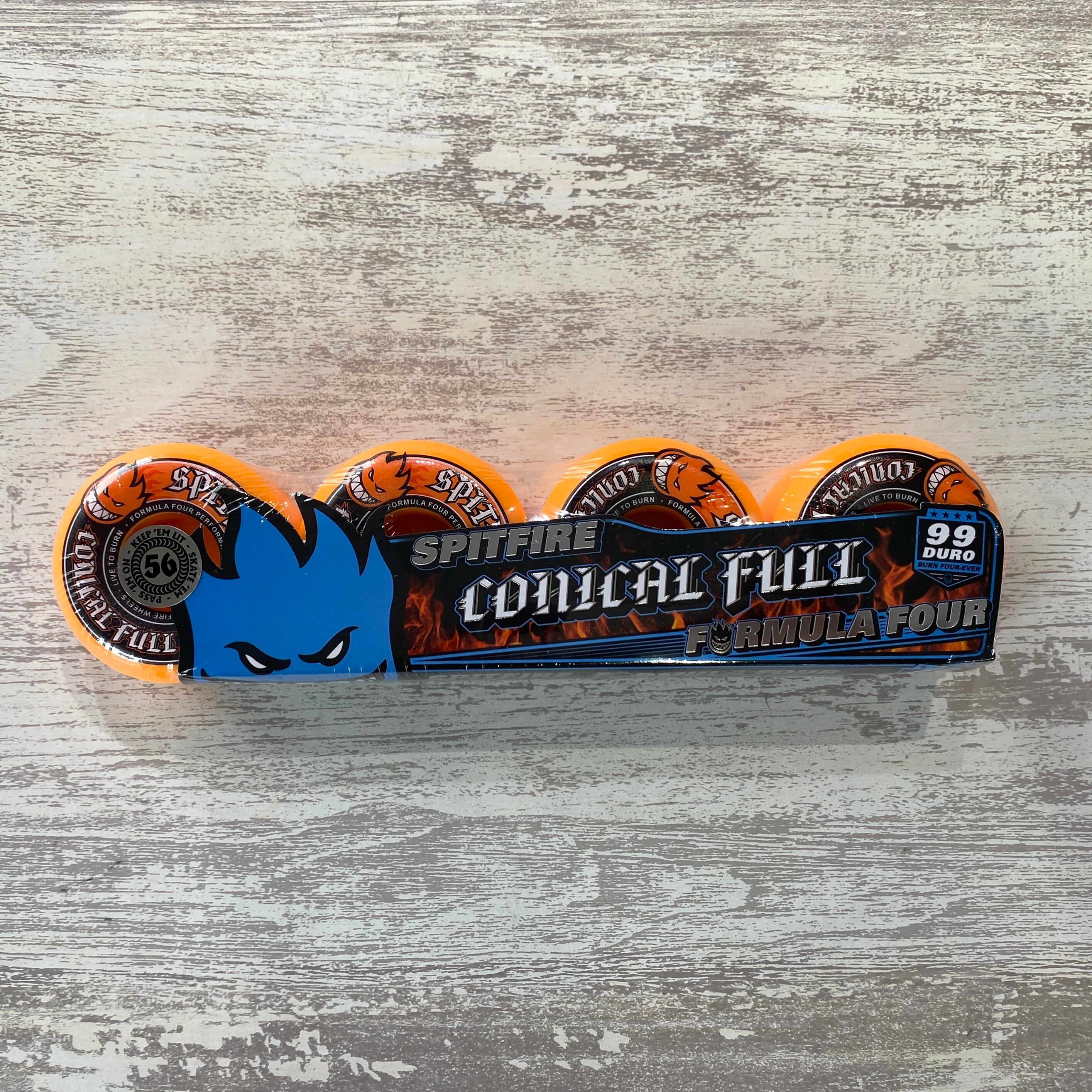 【SPITFIRE】 FORMULA FOUR /CONICAL FULL / ORANGE /56mm/99DURO