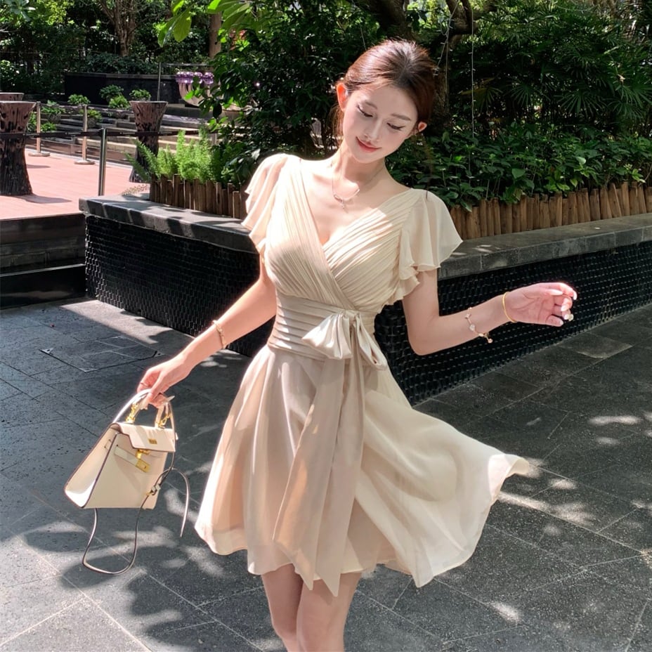 【dress】クロスフリルワンピース M33029