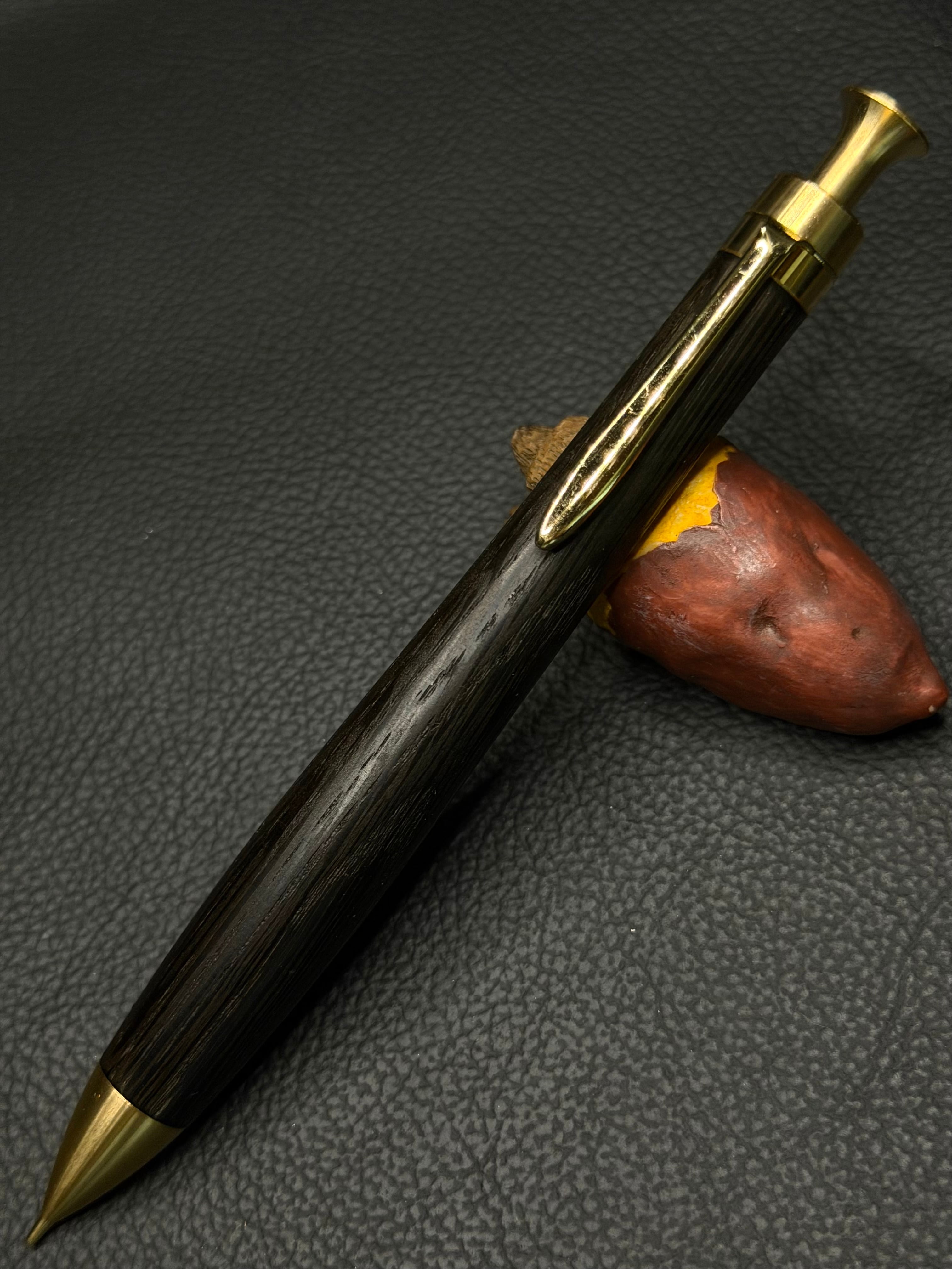 24 極上＋花梨瘤 ゴールド金具 0.5シャープペンシル orボールペン